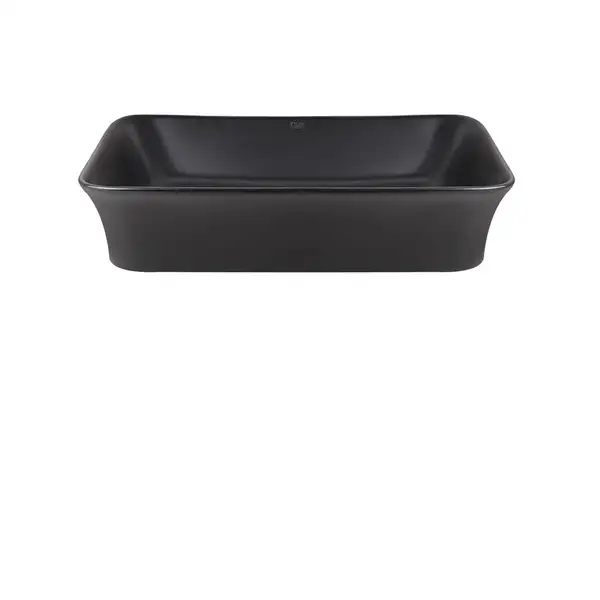 Раковина-чаша Qtap Virgo 490х350х110 Matt black с донным клапаном QT18112261MBMB