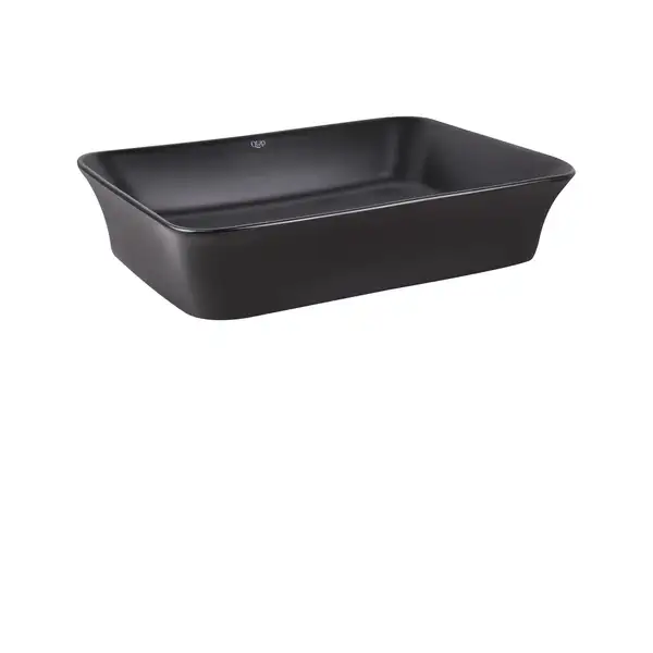 Раковина-чаша Qtap Virgo 490х350х110 Matt black с донным клапаном QT18112261MBMB