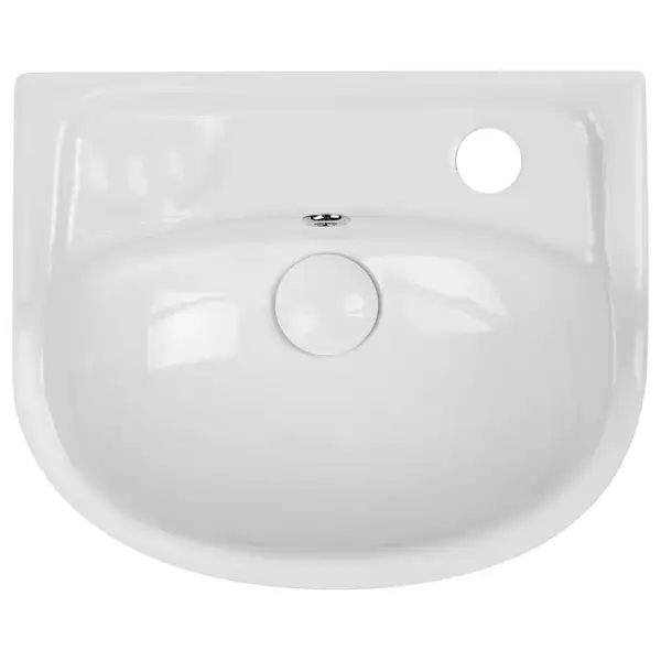 Раковина напольная с пьедесталом Qtap Baby 375x305x520 White с донным клапаном QT2311LP304BW