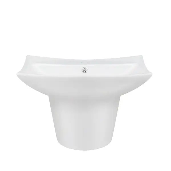 Раковина подвесная моноблок Qtap Presto 600х450х405mm White с донным клапаном QT2411G822W