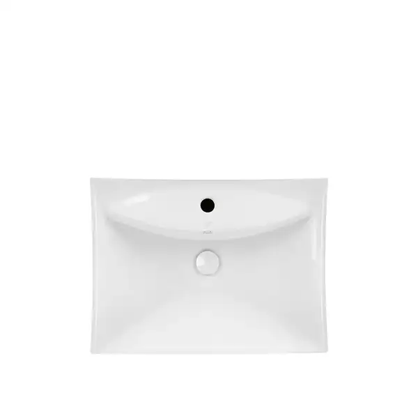 Раковина подвесная моноблок Qtap Presto 600х450х405mm White с донным клапаном QT2411G822W