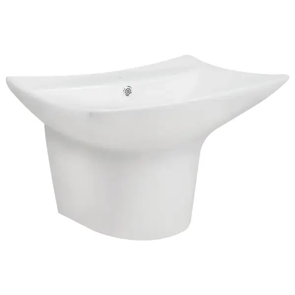 Раковина подвесная моноблок Qtap Presto 600х450х405mm White с донным клапаном QT2411G822W