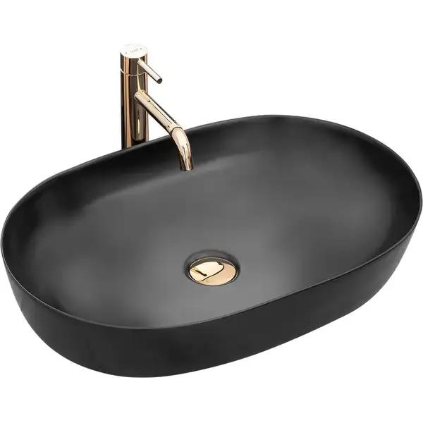 Умывальник (раковина) REA CLEO BLACK MAT накладной черный (REA-U0035) Умывальник (раковина) REA CLEO BLACK MAT накладной черный (REA-U0035)
