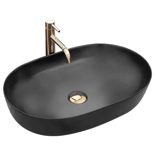 Умывальник (раковина) REA CLEO BLACK MAT накладной черный (REA-U0035) Умывальник (раковина) REA CLEO BLACK MAT накладной черный (REA-U0035)