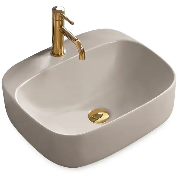 Умывальник (раковина) REA LUIZA 50 LIGHT GREY MATT накладной серый матовый (REA-U5601)