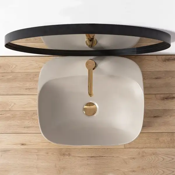 Умывальник (раковина) REA LUIZA 50 LIGHT GREY MATT накладной серый матовый (REA-U5601)