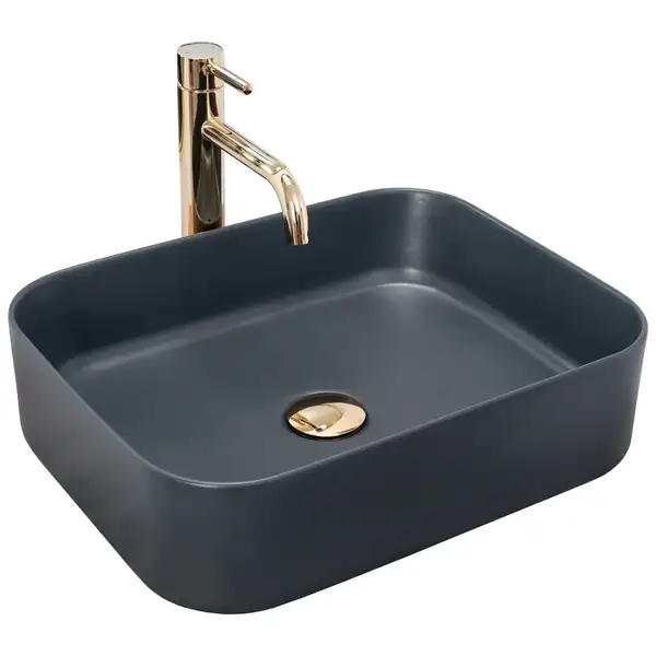 Умывальник (раковина) REA KAYA NAVY BLUE MAT накладний (REA-U5656)