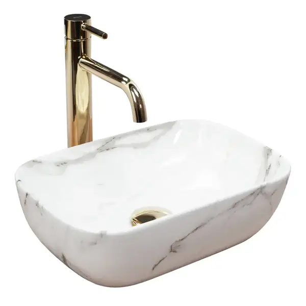 Умывальник (раковина) REA BELINDA MINI SHINY AIAX накладной мрамор (REA-U6505) Умывальник (раковина) REA BELINDA MINI SHINY AIAX накладной мрамор (REA-U6505)