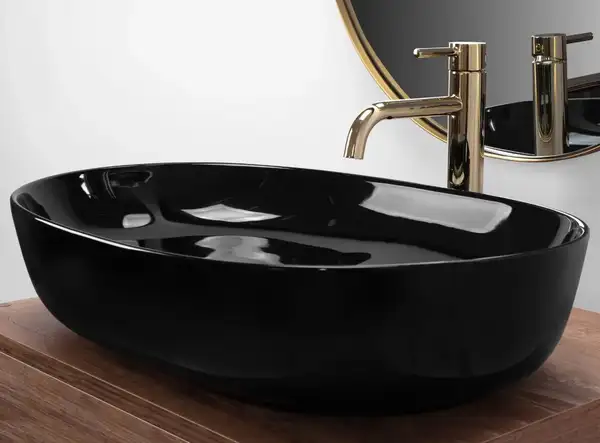 Rea Cleo Black Умивальник накладний, чорний (REA-U6757) Rea Cleo Black Умивальник накладний, чорний (REA-U6757)