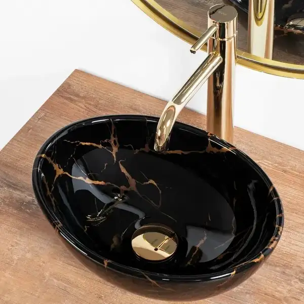 Умывальник (раковина) REA SOFIA MINI BLACK MARBLE SHINY накладной (REA-U6963) Умывальник (раковина) REA SOFIA MINI BLACK MARBLE SHINY накладной (REA-U6963)