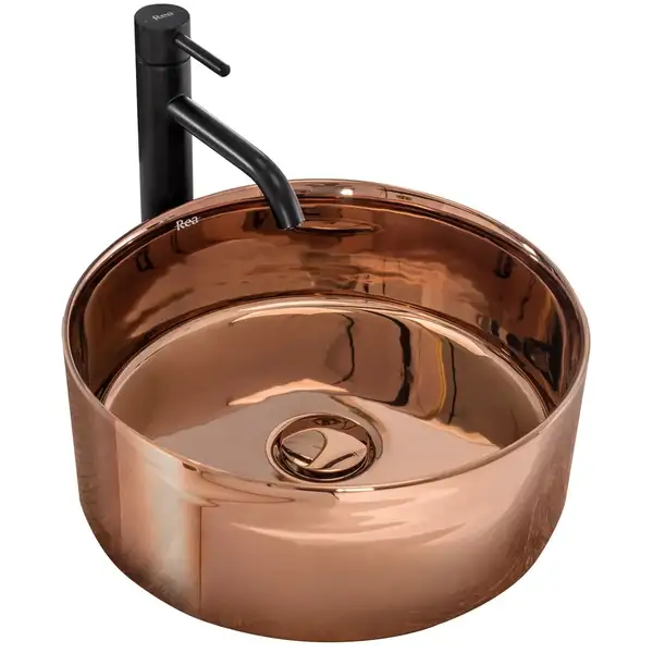 Умывальник (раковина) REA IDA ROSE GOLD накладной розовое золото (REA-U7401)