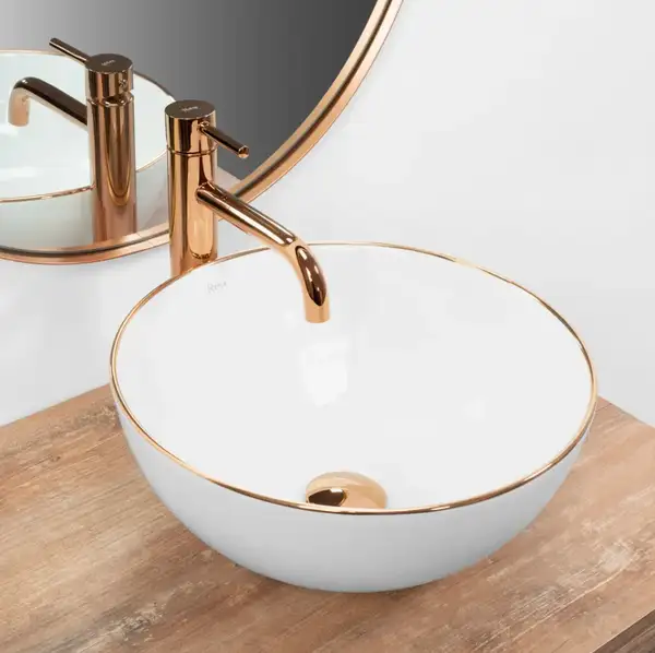 Rea Stella Rose Gold Edge Умивальник накладний (REA-U7444)