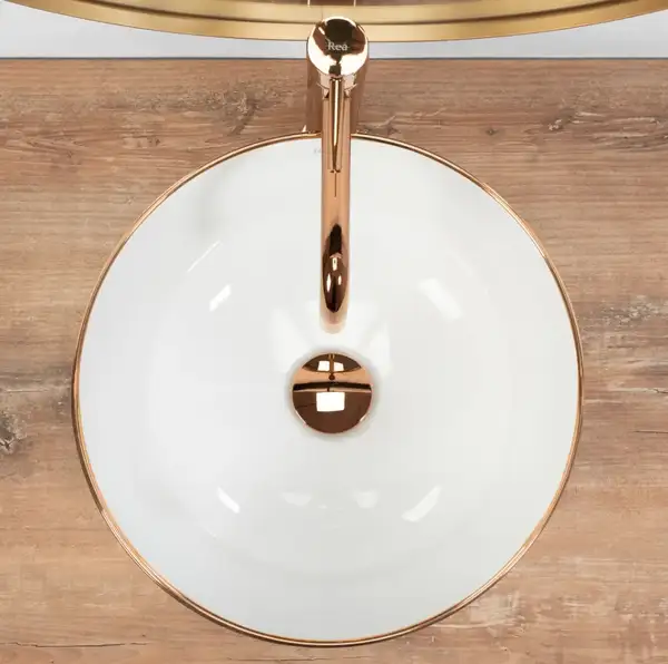 Rea Stella Rose Gold Edge Умивальник накладний (REA-U7444)