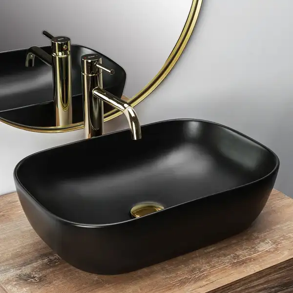 Rea Belinda Black Mat Раковина накладна, чорний мат (REA-U8470) Rea Belinda Black Mat Раковина накладна, чорний мат (REA-U8470)