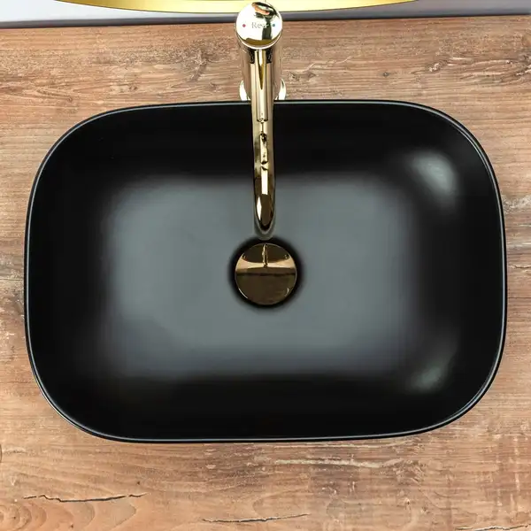 Rea Belinda Black Mat Раковина накладна, чорний мат (REA-U8470) Rea Belinda Black Mat Раковина накладна, чорний мат (REA-U8470)