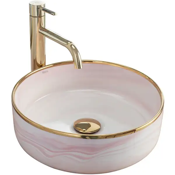 Умывальник (раковина) REA MERIDA PINK накладной розовый (REA-U8549)