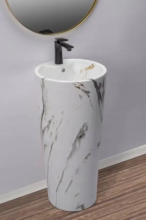 Умывальник (раковина) REA BLANKA MARBLE напольный (REA-U8704)