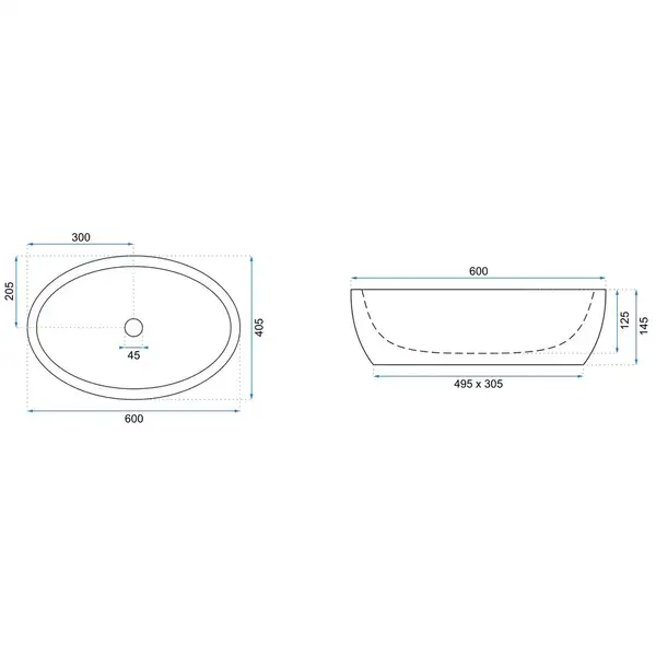 Умывальник (раковина) REA MERYL BLACK / GOLD накладной черный/золотой (REA-U8811)