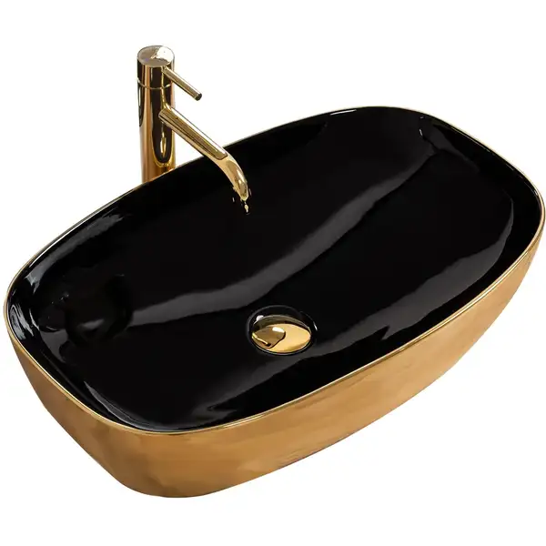 Rea Rich Gold/Black накладна раковина (REA-U9600)