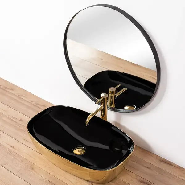 Rea Rich Gold/Black накладна раковина (REA-U9600)