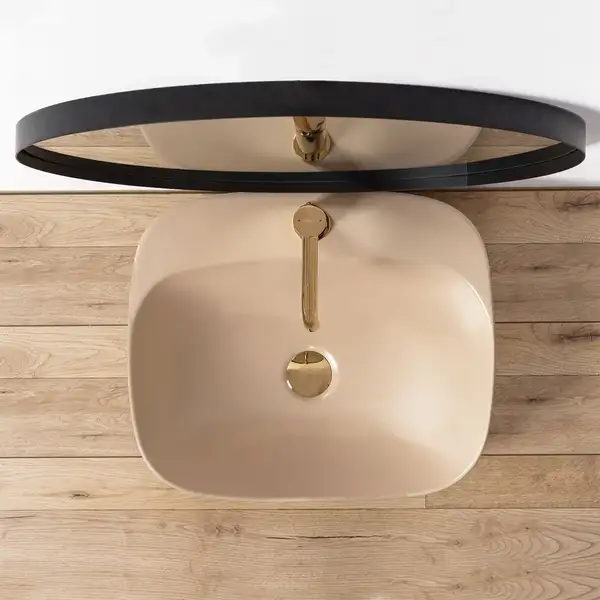Умывальник (раковина) REA LUIZA 50 BEIGE MAT накладной (REA-U9609) Умывальник (раковина) REA LUIZA 50 BEIGE MAT накладной (REA-U9609)