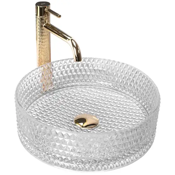 Rea Cristal Transparent Умивальник накладний, прозорий (REA-U9670)