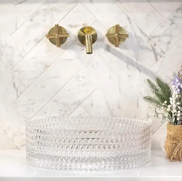 Rea Cristal Transparent Умивальник накладний, прозорий (REA-U9670)
