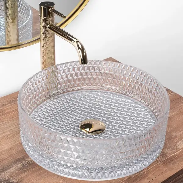 Rea Cristal Transparent Умивальник накладний, прозорий (REA-U9670)