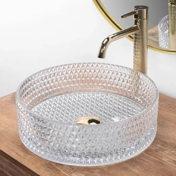 Rea Cristal Transparent Умивальник накладний, прозорий (REA-U9670)