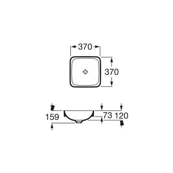 Умивальник накладний Roca Inspira Square 37х37 (A32753R000) Умивальник накладний Roca Inspira Square 37х37 (A32753R000)
