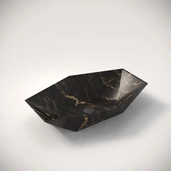 VBI Venezia S Marble Умивальник накладний, чорний мат (VBI-012403) VBI Venezia S Marble Умивальник накладний, чорний мат (VBI-012403)