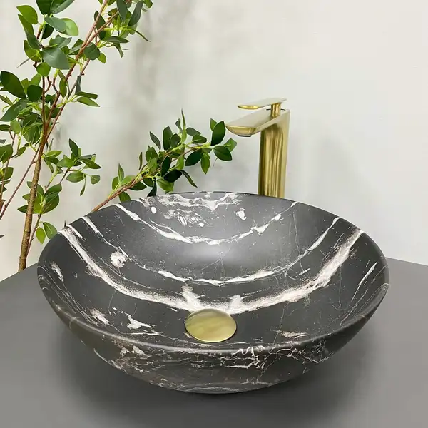 VBI AMALFI BLACK ONYX Умивальник накладний, чорний матовий (VBI-013403)