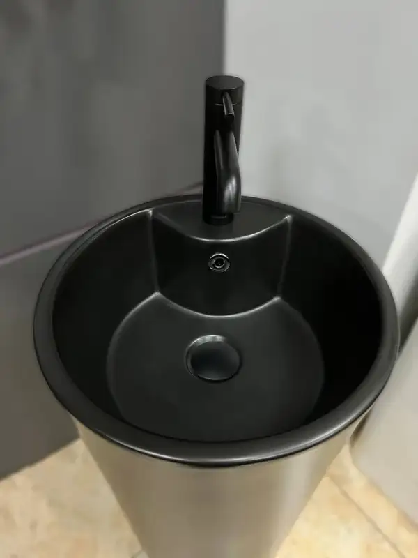 VBI Bolonia Black Matt Умивальник підлоговий, чорний (VBI-019003)