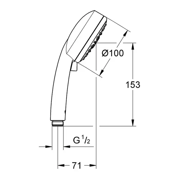 Ручний душ Grohe New Tempesta Cosmopolitan 100, хром (27573002)