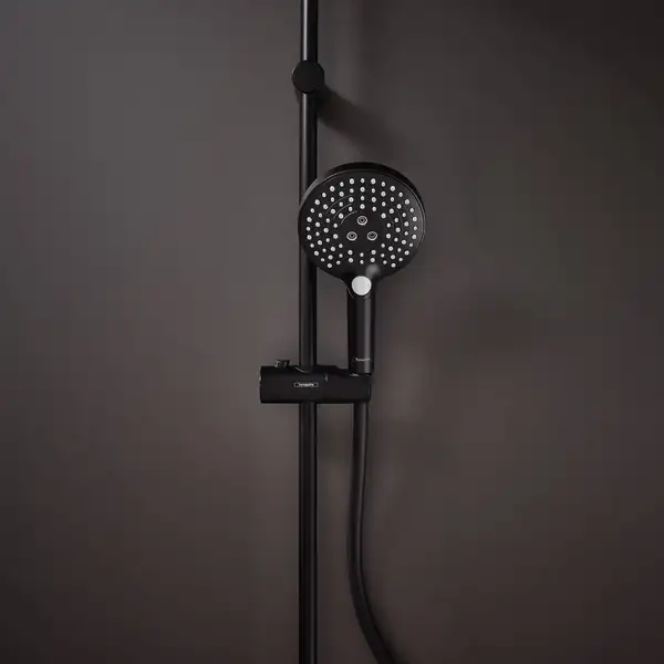 Лейка для душа Hansgrohe Raindance Select S PowderRain (цвет - чёрный матовый), 3 вида струи 26014670