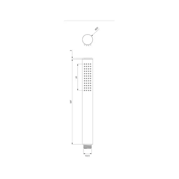душова лійка Omnires Micro chrome (MICRO-RCR)