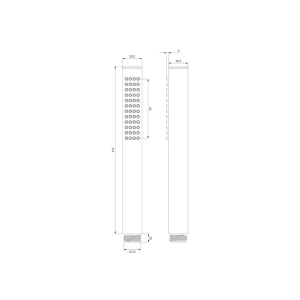 душова лійка Omnires Micro chrome (MICRO-R/KCR)