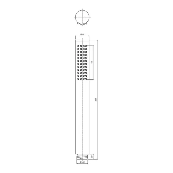 душевая лейка Omnires Microphone graphite (MICROPHONEX-RGR)