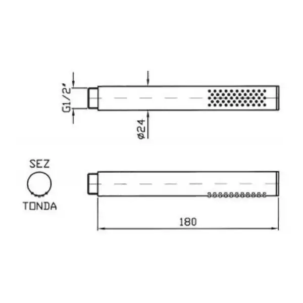 Ручний душ Zucchetti Pan, Metal Black (Z94177.C50)