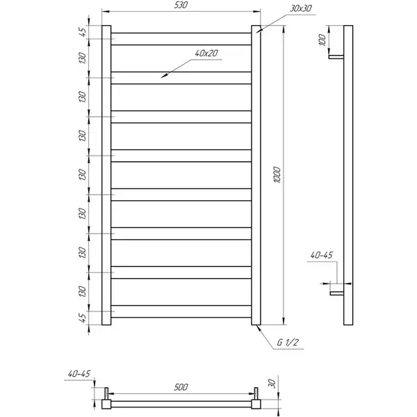 Genesis Aqua Полотенцесушитель Maxi (3105) Genesis Aqua Полотенцесушитель Maxi (3105)