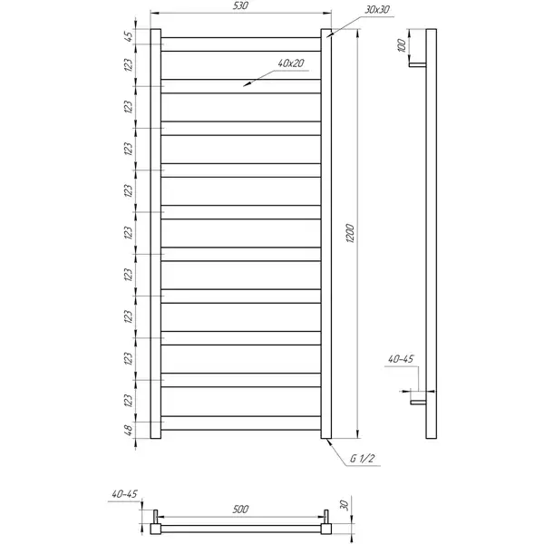 Genesis Aqua Полотенцесушитель Maxi (3105) Genesis Aqua Полотенцесушитель Maxi (3105)