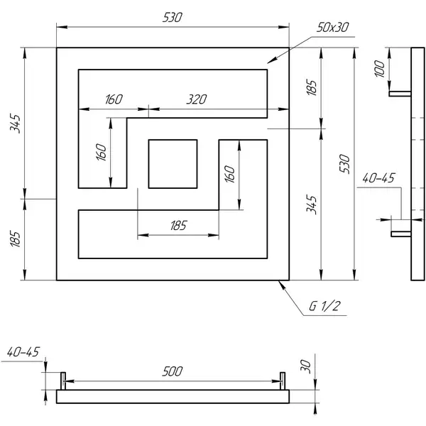 Genesis Aqua Полотенцесушитель Onix (3204) Genesis Aqua Полотенцесушитель Onix (3204)