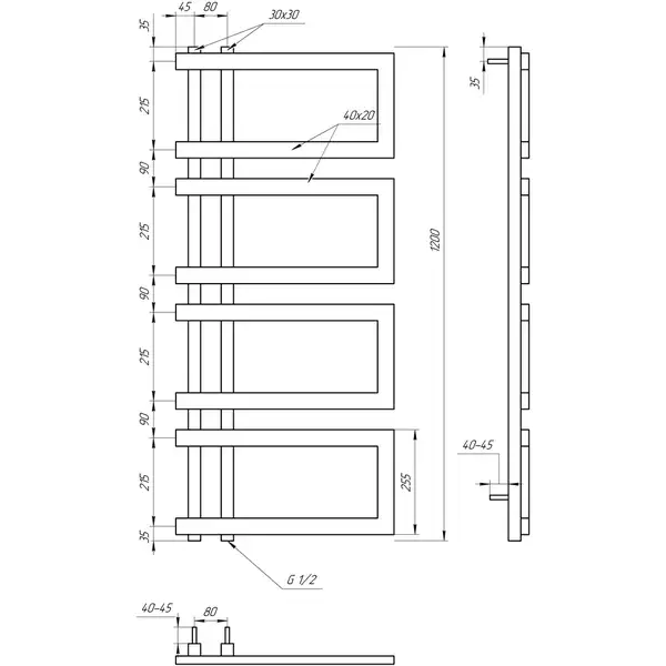 Genesis Aqua Полотенцесушитель Enzo (4401)