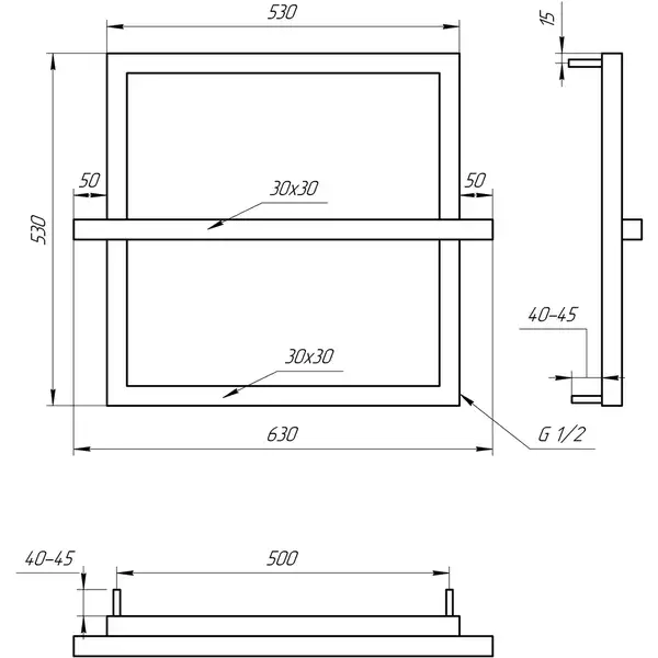 Genesis Aqua Полотенцесушитель Genesis-Aqua One 53x53 см, белый (47011) Genesis Aqua Полотенцесушитель Genesis-Aqua One 53x53 см, белый (47011)