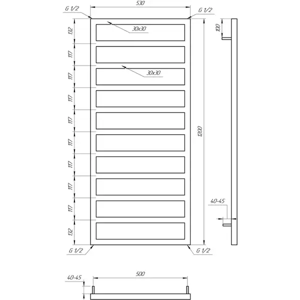 Genesis Aqua Полотенцесушитель Jazi (54005) Genesis Aqua Полотенцесушитель Jazi (54005)