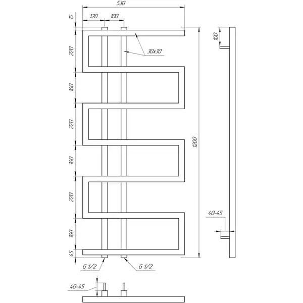 Genesis Aqua Полотенцесушитель Dual (56002)