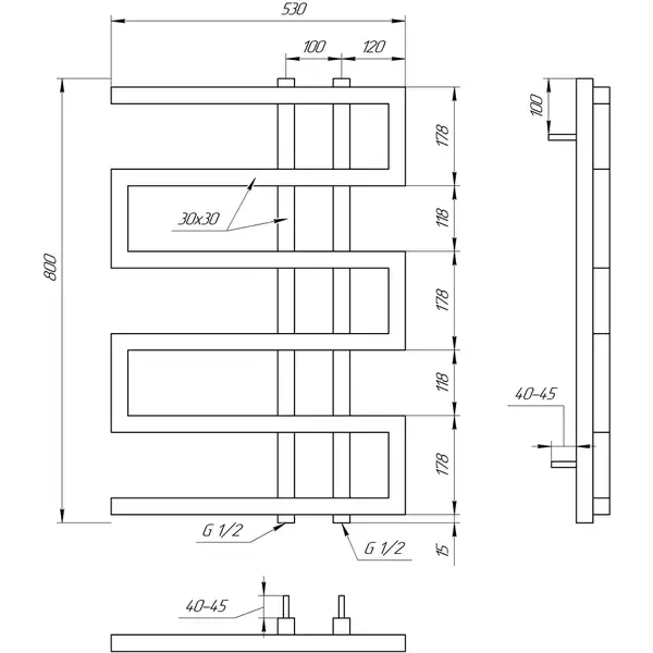 Genesis Aqua Полотенцесушитель Dual (56005)