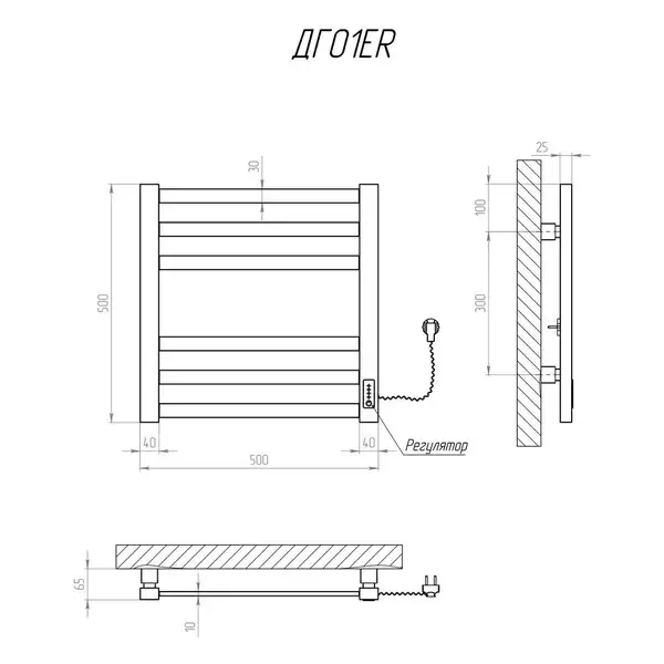 Рушникосушарка KOSSER Герда 500х500 ER (ДГ01ER) Рушникосушарка KOSSER Герда 500х500 ER (ДГ01ER)
