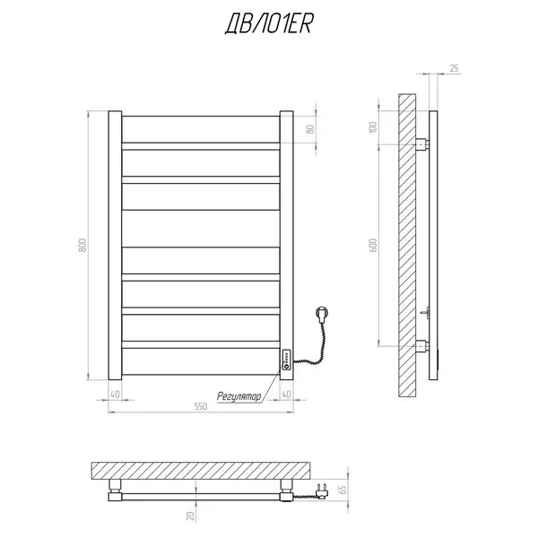 Рушникосушарка KOSSER Волс 800х500 ER тайм. білий (ДВЛ01ERW) Рушникосушарка KOSSER Волс 800х500 ER тайм. білий (ДВЛ01ERW)