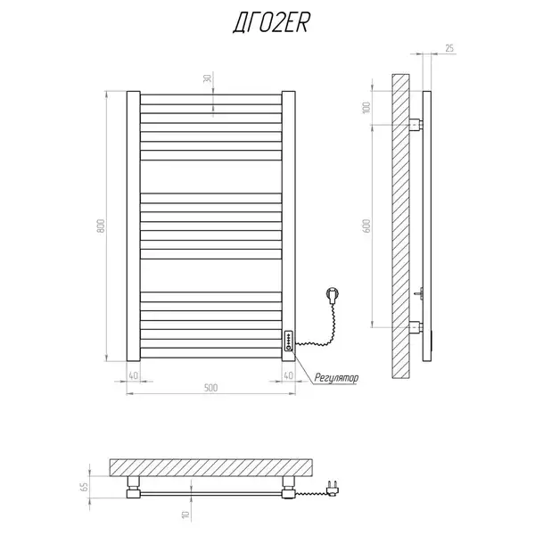 Рушникосушарка KOSSER Герда 800х500 ER (ДГ02ER) Рушникосушарка KOSSER Герда 800х500 ER (ДГ02ER)